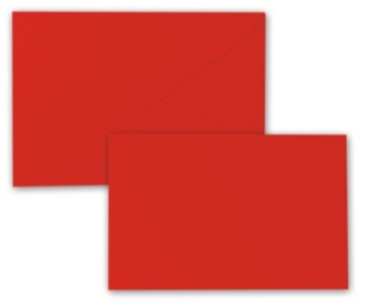 Ellebi Sadoch Biglietti e Buste 9x14 cm Rossi - Confezione da 100 pezzi