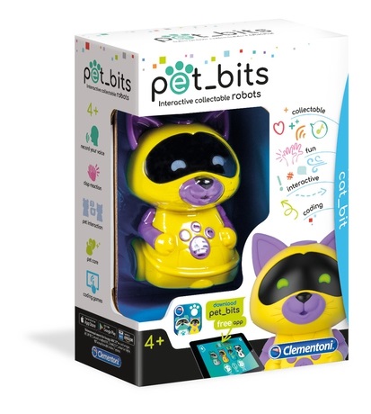 Clementoni Cat Bit - Robot Educativo Interattivo Multicolore con App per il Coding, adatto a bambini da 4 anni