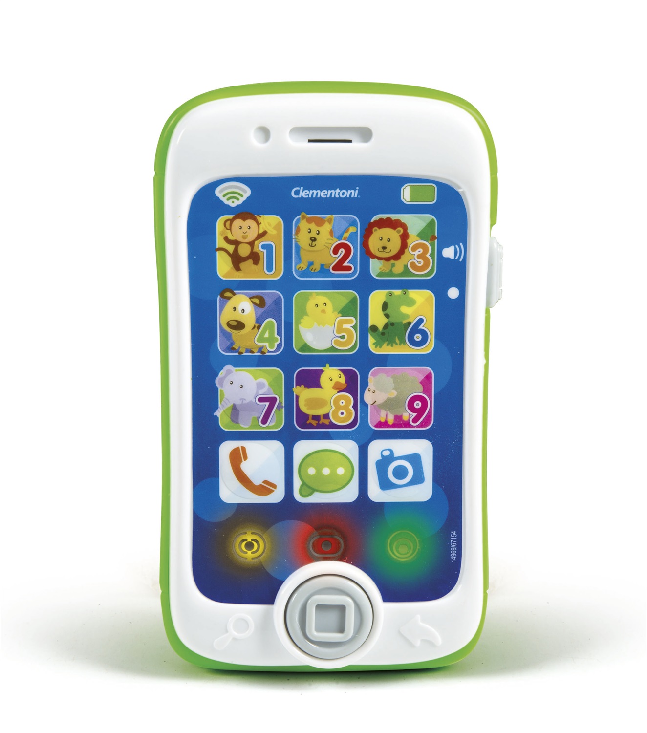 Clementoni Smartphone Touch & Play 14969 - Giocattolo Educativo Interattivo per Bambini 12-36 Mesi con 13 Tasti Touch, 3 Modalità di Gioco e Attività Educative