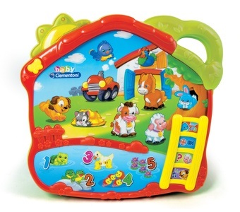 Clementoni La Fattoria Canta e Impara - Gioco Educativo Interattivo con Pannello Smart Touch, 4 Modalità di Gioco per Imparare Numeri e Versi degli Animali, Età 18-36 Mesi