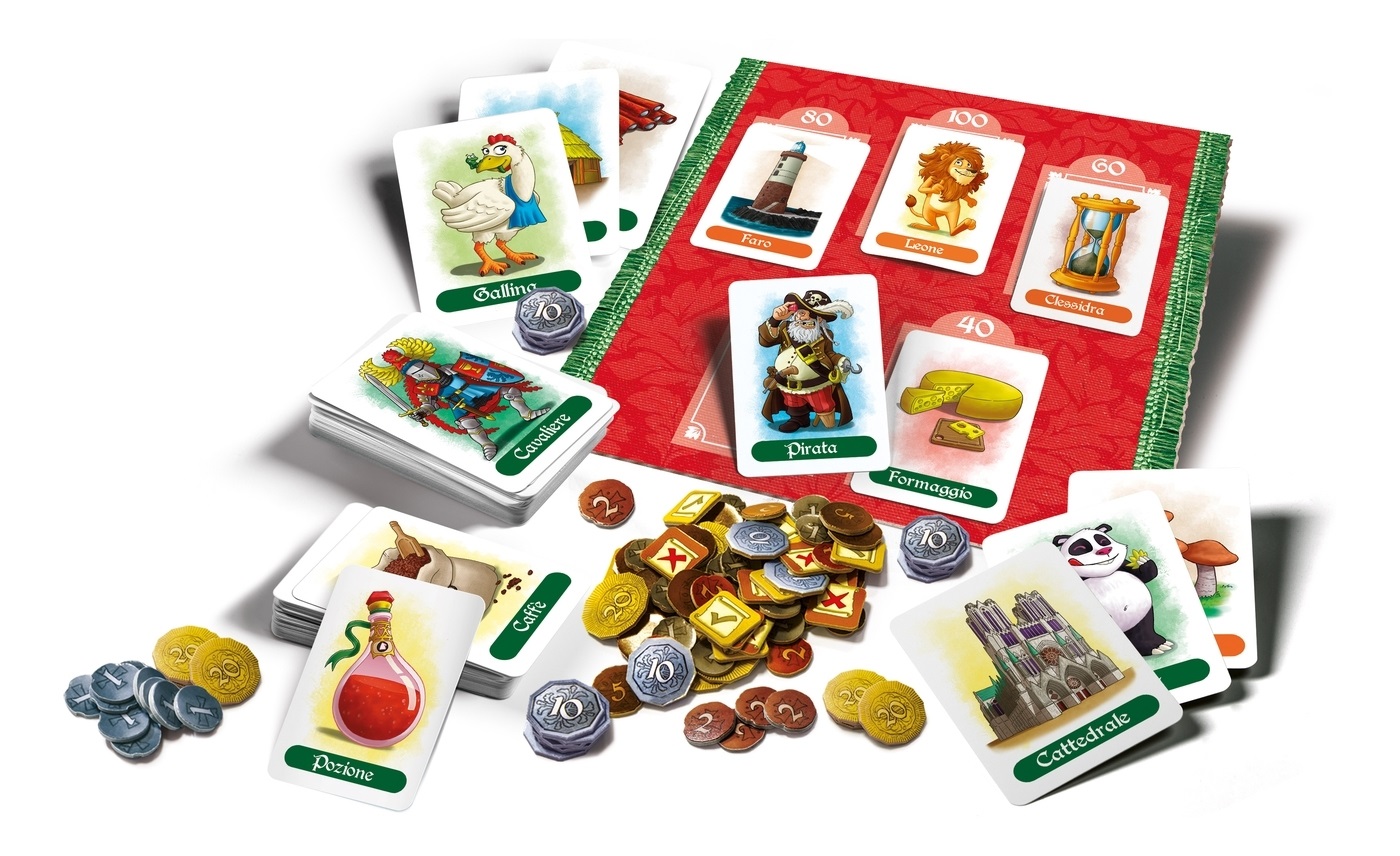 Clementoni - Mercante in Fiera, Gioco da Tavolo per Bambini 7 Anni e Tutta la Famiglia, 2-10 Giocatori, 2 Versioni di Gioco, Made in Italy, Lingua Italiana