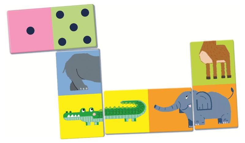 Clementoni Sapientino Domino Numeri e Animali - Gioco educativo per bambini di 4 anni con 21 tessere illustrate per imparare a contare