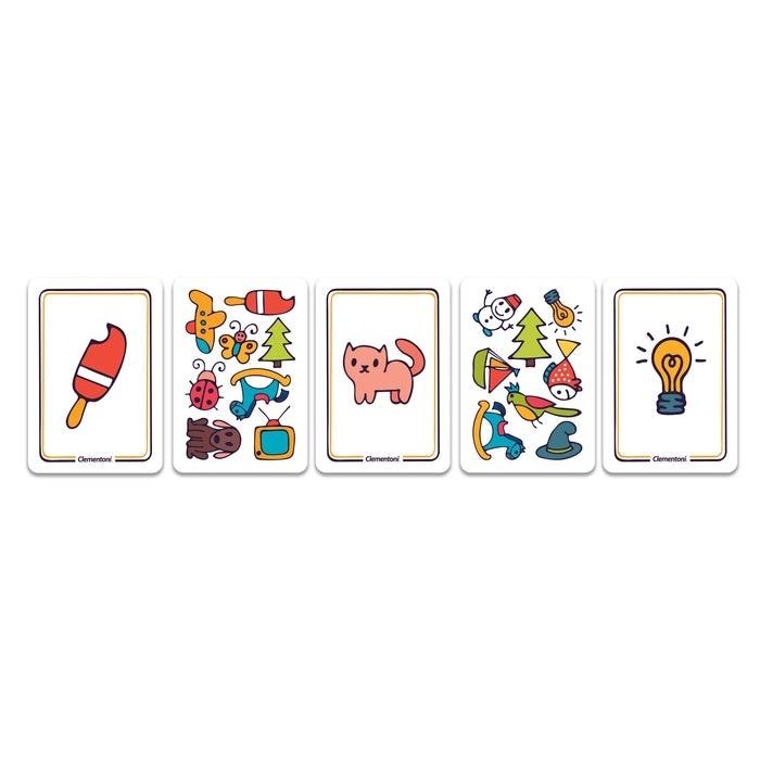 Clementoni Vedo Doppio - Gioco di Carte per Bambini 5 Anni, 40 Carte, 2-6 Giocatori, Made in Italy