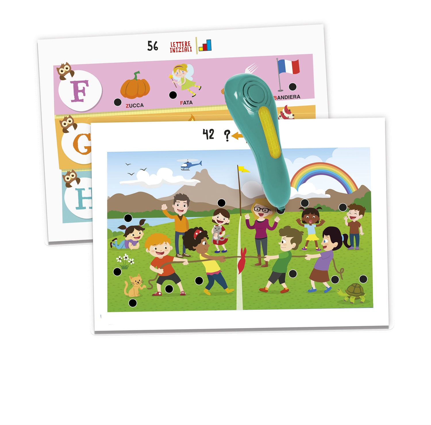 Clementoni Sapientino 16211 - Penna Interattiva 1000 Quiz con 32 Schede e 64 Attività Educative per Bambini di 3 Anni