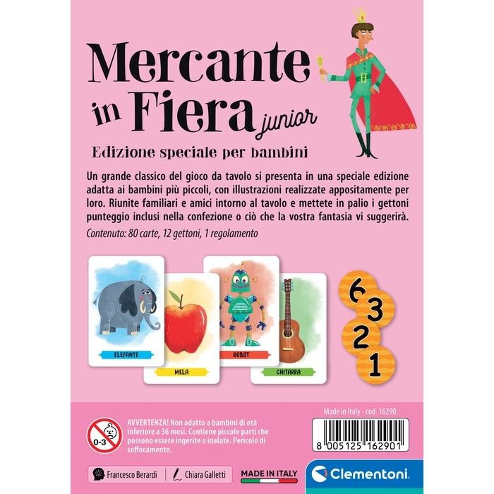 Clementoni Il Mio Primo Mercante in Fiera - Gioco da Tavolo per Bambini dai 5 Anni con 80 Carte e 40 Illustrazioni