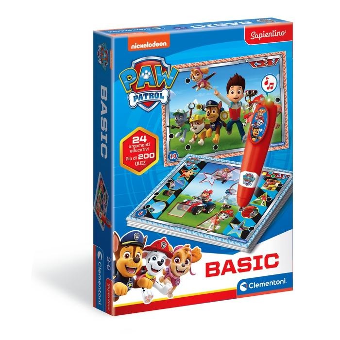 Clementoni 16334 Sapientino Basic Paw Patrol - Giocattolo Educativo con Penna Elettronica e Oltre 200 Quiz