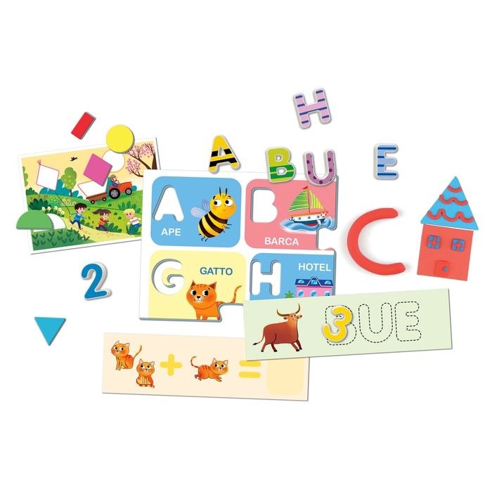 Clementoni Sapientino - Raccolta 10 Giochi Educativi Montessori per Bambini di 3 Anni - Impara Alfabeto, Numeri, Forme e Colori - Made in Italy