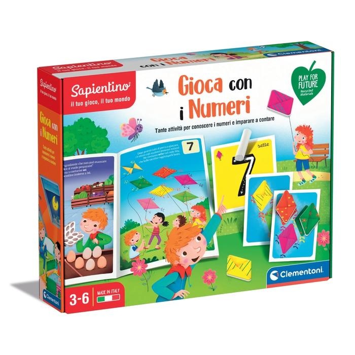 Clementoni Sapientino Gioca con i Numeri - Gioco educativo per imparare a contare fino a 10, per bambini di 4 anni, materiali 100% riciclati, Made in Italy