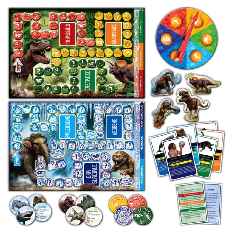 Clementoni Sapientino Preistoria - Gioco Educativo Dinosauri per Bambini da 6 a 10 Anni, Made in Italy, Multicolore