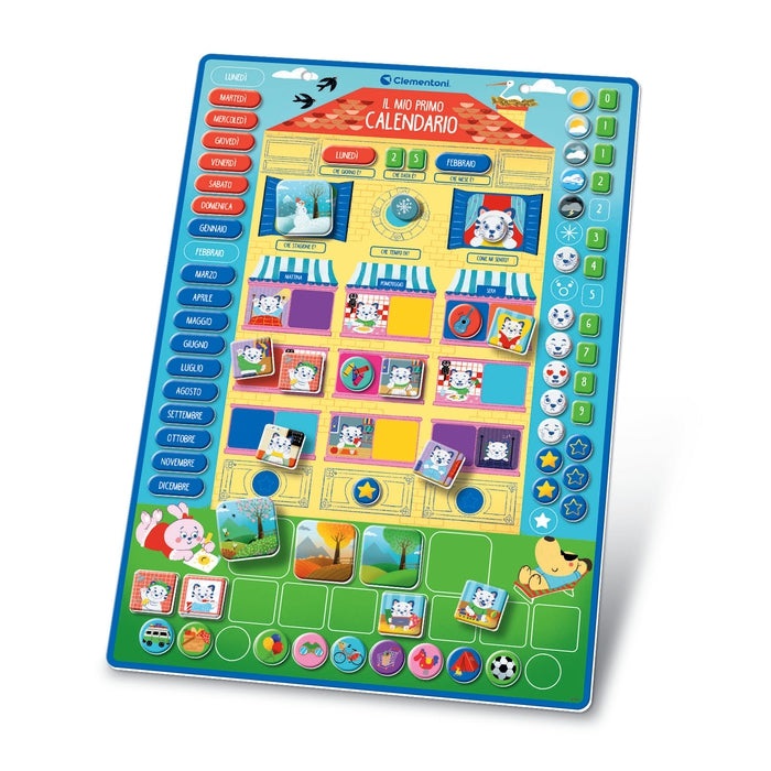 Clementoni 16405 Il Mio Primo Calendario Magnetico - Gioco Educativo per Bambini 3 Anni con Puzzle Tattile e Tabellone Magnetico
