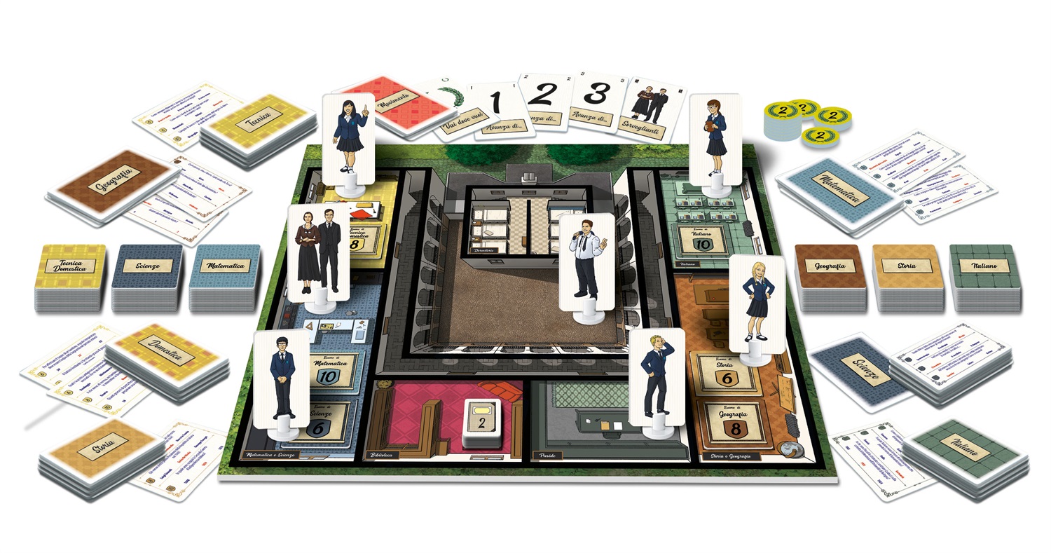 Clementoni Il Collegio - Gioco da Tavolo Ispirato agli Anni Sessanta per 2-6 Giocatori, Età 6-99 Anni