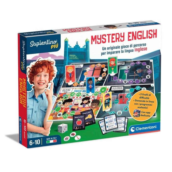 Clementoni Sapientino-Mystery English - Gioco Educativo di Percorso con Quiz per Imparare l'Inglese, 6 Anni, Multicolore, Prodotto in Italia