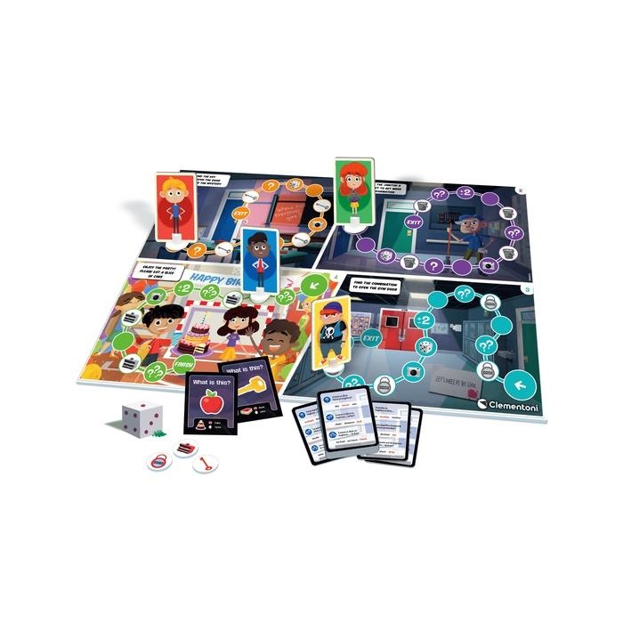 Clementoni Sapientino-Mystery English - Gioco Educativo di Percorso con Quiz per Imparare l'Inglese, 6 Anni, Multicolore, Prodotto in Italia