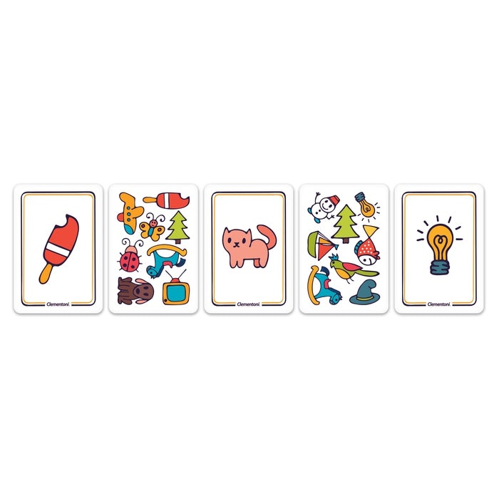 Clementoni 4 in 1 Giochi di Carte - Set di Giochi per Bambini 6 Anni e Famiglia, 2-6 Giocatori, Made in Italy