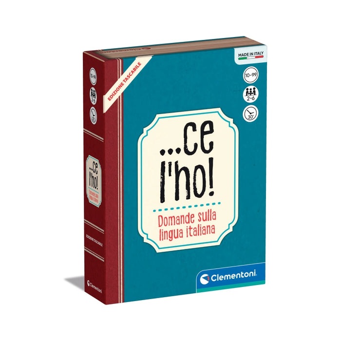 Clementoni Ce L'Ho - Gioco da Tavolo Tascabile con 100 Carte sulla Lingua Italiana, per 2-6 Giocatori, Adatto a Bambini 10 Anni e Adulti, Formato da Viaggio