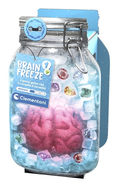 Clementoni Brain Freeze Gemme - Gioco da Tavolo con Cubi Rompicapo per Bambini 7 Anni e Tutta la Famiglia, Sfide di Logica e Osservazione, 1-4 Giocatori, Made in Italy