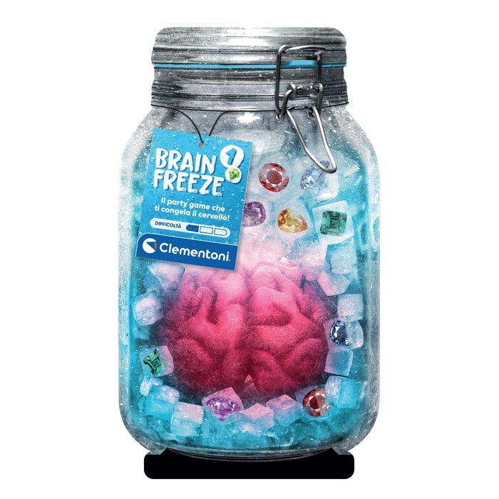Clementoni Brain Freeze Gemme - Gioco da Tavolo con Cubi Rompicapo per Bambini 7 Anni e Tutta la Famiglia, Sfide di Logica e Osservazione, 1-4 Giocatori, Made in Italy