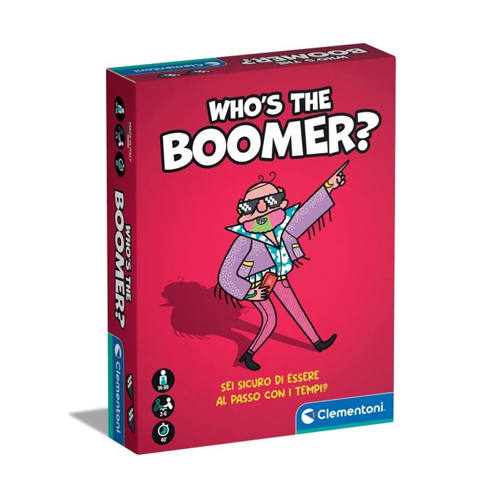 Clementoni Ok Boomer - Gioco da Tavolo Party Game per Ragazzi 14 Anni e Adulti, 2-6 Giocatori, Domande su Slang e Tecnologia, Idea Regalo Made in Italy