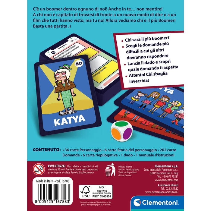 Clementoni Ok Boomer - Gioco da Tavolo Party Game per Ragazzi 14 Anni e Adulti, 2-6 Giocatori, Domande su Slang e Tecnologia, Idea Regalo Made in Italy