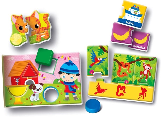 Clementoni Sapientino Montessori Primi Giochi - Gioco Educativo con Flashcards per Bambini da 1 Anno, Sviluppo di Forme, Colori e Animali