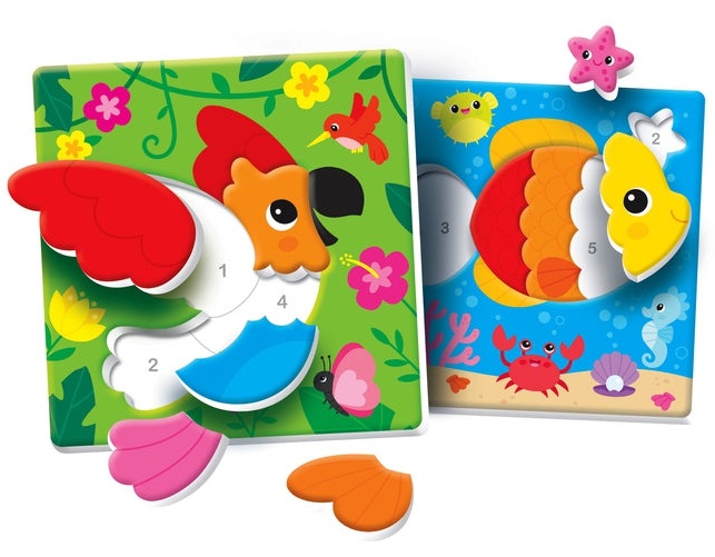 Clementoni Sapientino Logic Numeri e Colori 16871 - Gioco Educativo per Bambini 3-5 Anni con Puzzle di Animali per Imparare Numeri e Colori