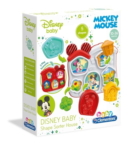 Clementoni Disney Baby Casetta Forme e Colori con Baby Mickey, Baby Minnie e Pluto