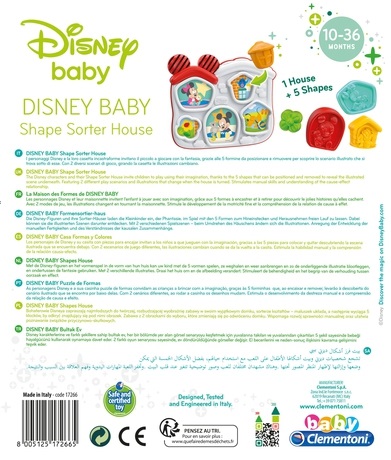 Clementoni Disney Baby Casetta Forme e Colori con Baby Mickey, Baby Minnie e Pluto
