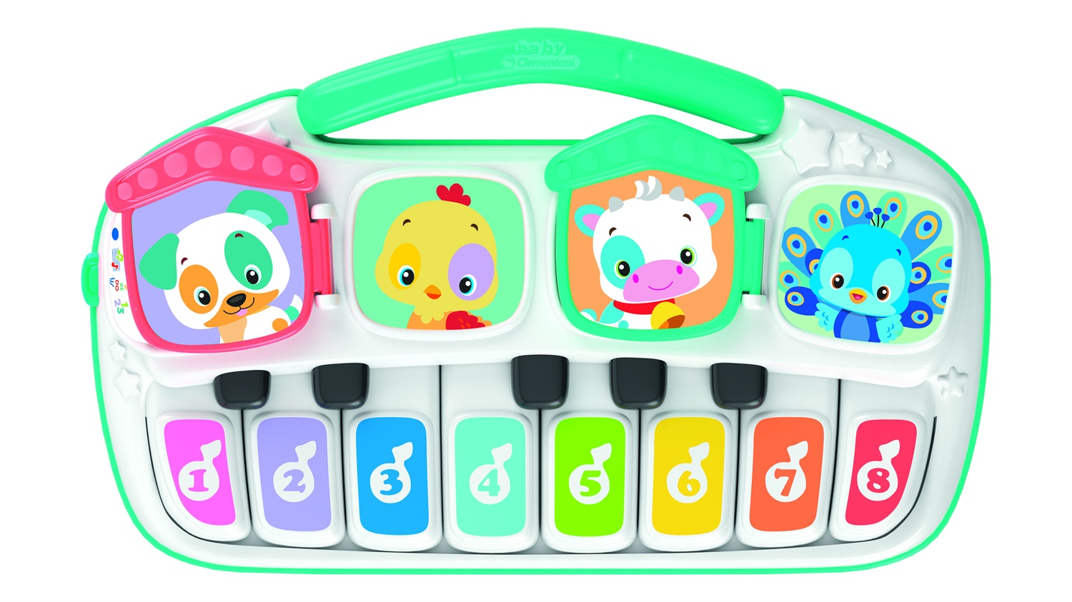 Clementoni Pianola degli Animali - Gioco Musicale Interattivo, 3 Modalità di Gioco, Sviluppo Manualità e Linguaggio, Divertente e Colorata