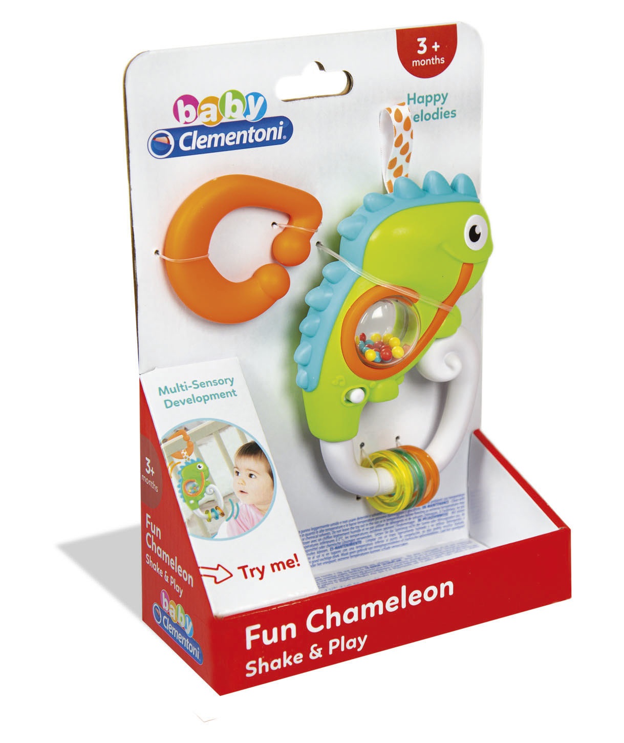 Clementoni Sonaglino Camaleonte Interattivo 17332 - Gioco Prima Infanzia con Melodie ed Effetti Sonori per Bambini 3-36 M