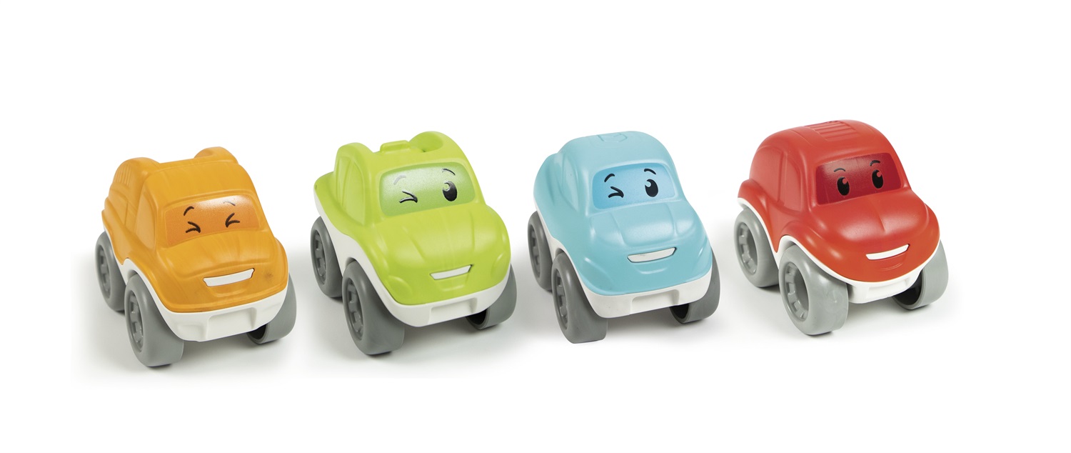 Clementoni Tumbling Cars - Macchinine Ecologiche Multicolore per Prima Infanzia, Auto che Camminano e Si Ribaltano