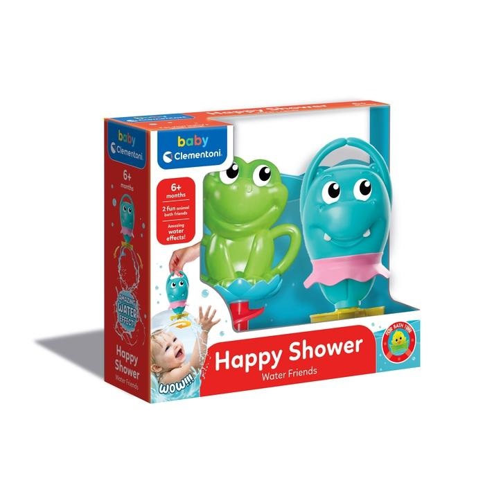 Clementoni Animali Bagnetto - Giocattolo per il bagno Multicolore per bambini da 6 mesi, Gioco d'acqua divertente
