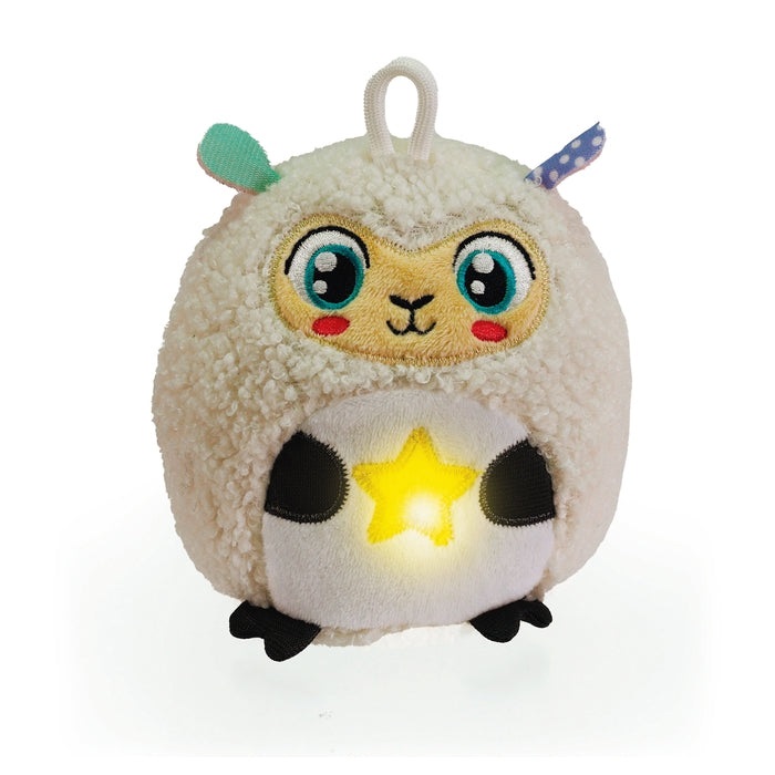 Clementoni Twinkle Twinkle Little Sheep - Luce Notturna, Peluche Morbido con Suoni Rilassanti, Gioco per Bambini da 0 Mesi