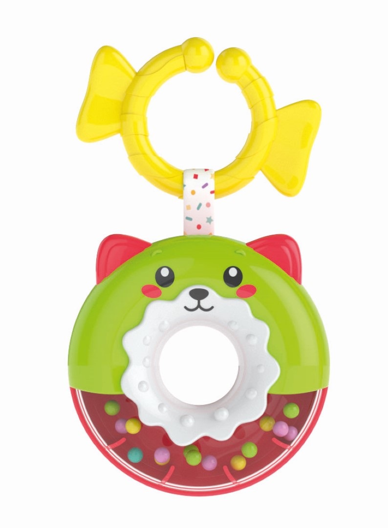 Clementoni Sonaglino Ciambella 17504 - Giocattolo Neonato 3 Mesi, Stimola Sviluppo Multisensoriale e Manualità, con Anello Appendibile