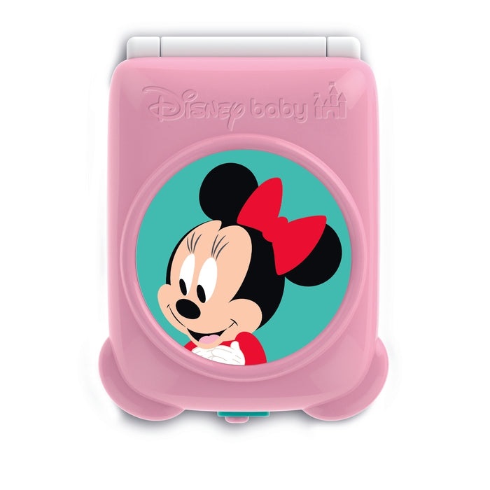 Clementoni Minnie Flip Phone - Telefono Bambini 9-36 Mesi con Luci e Suoni, Centro Attività Elettronico con 4 Tasti per Gioco Imitativo