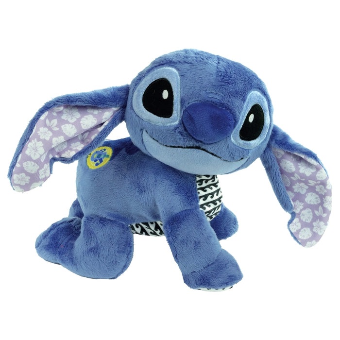 Clementoni Disney Baby Stitch Gattona con Me - Peluche Interattivo Educativo per Imparare a Gattonare, Adatto a Bambini 6-36 Mesi