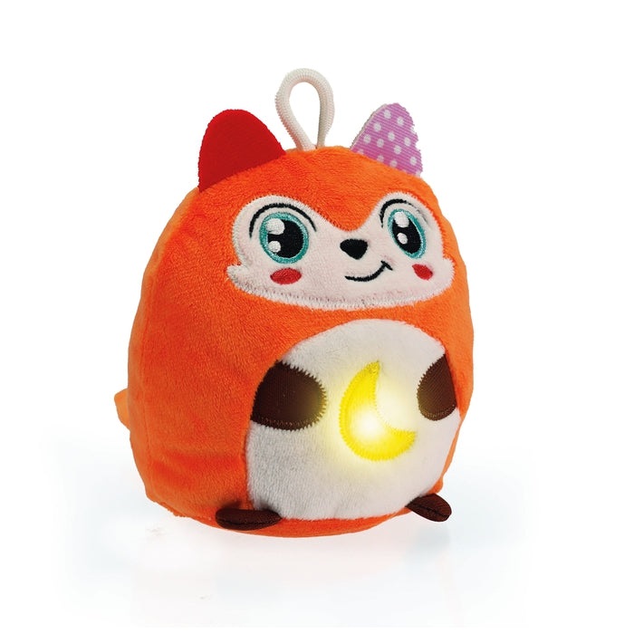 Clementoni Twinkle Twinkle Little Fox - Luce Notturna e Peluche per Bambini 0m , Suoni Rilassanti e Supporto per Sonno Sereno