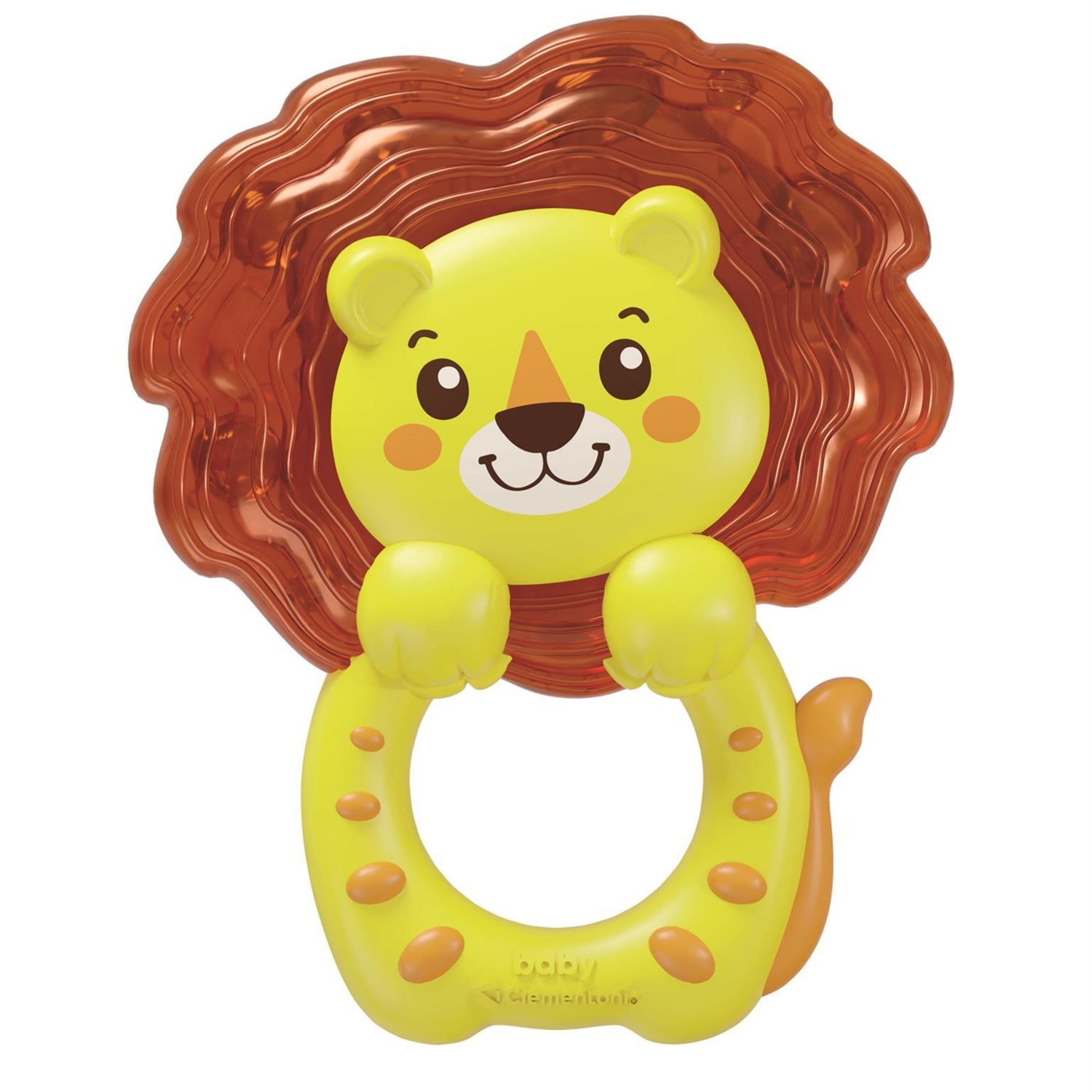 CLEMENTONI Happy Lion - Massaggiagengive Rinfrescante con Impugnatura 3D