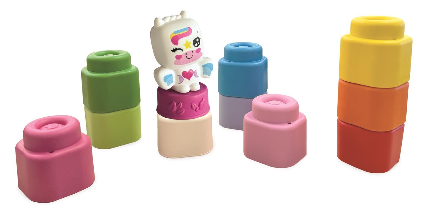 Clementoni Clemmy Set Unicorno - 10 Blocchi Morbidi e Sicuri per Bambini
