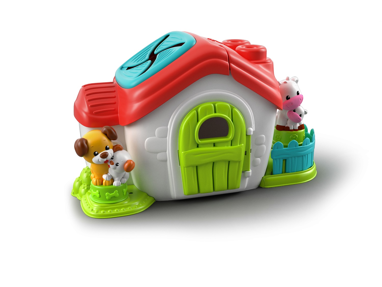 Clementoni - Playset Fattoria Sensoriale con Mattoncini Morbidi per Bambini 10-36 Mesi, Texture in Rilievo e Animali