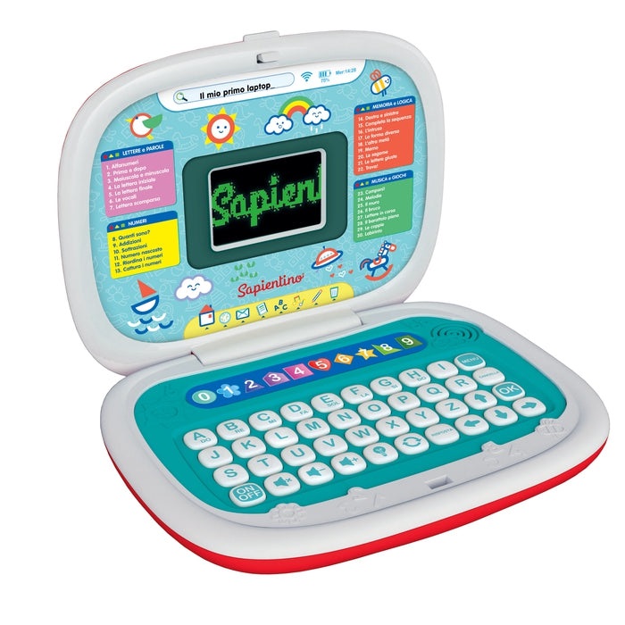Clementoni Sapientino Il Mio Primo Computer - Gioco Educativo Interattivo per Bambini 4-6 Anni con 30 Attività per Imparare Numeri, Lettere, Musica e Parole
