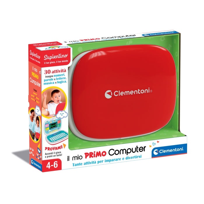 Clementoni Sapientino Il Mio Primo Computer - Gioco Educativo Interattivo per Bambini 4-6 Anni con 30 Attività per Imparare Numeri, Lettere, Musica e Parole