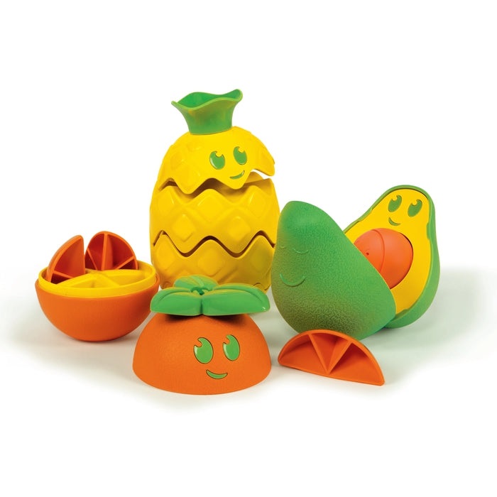Clementoni Baby Fruit Puzzle 17686 - Gioco Componibile in Plastica Riciclata per Bambini 12-36 Mesi, Stimola Manualità e Logica, Design Made in Italy