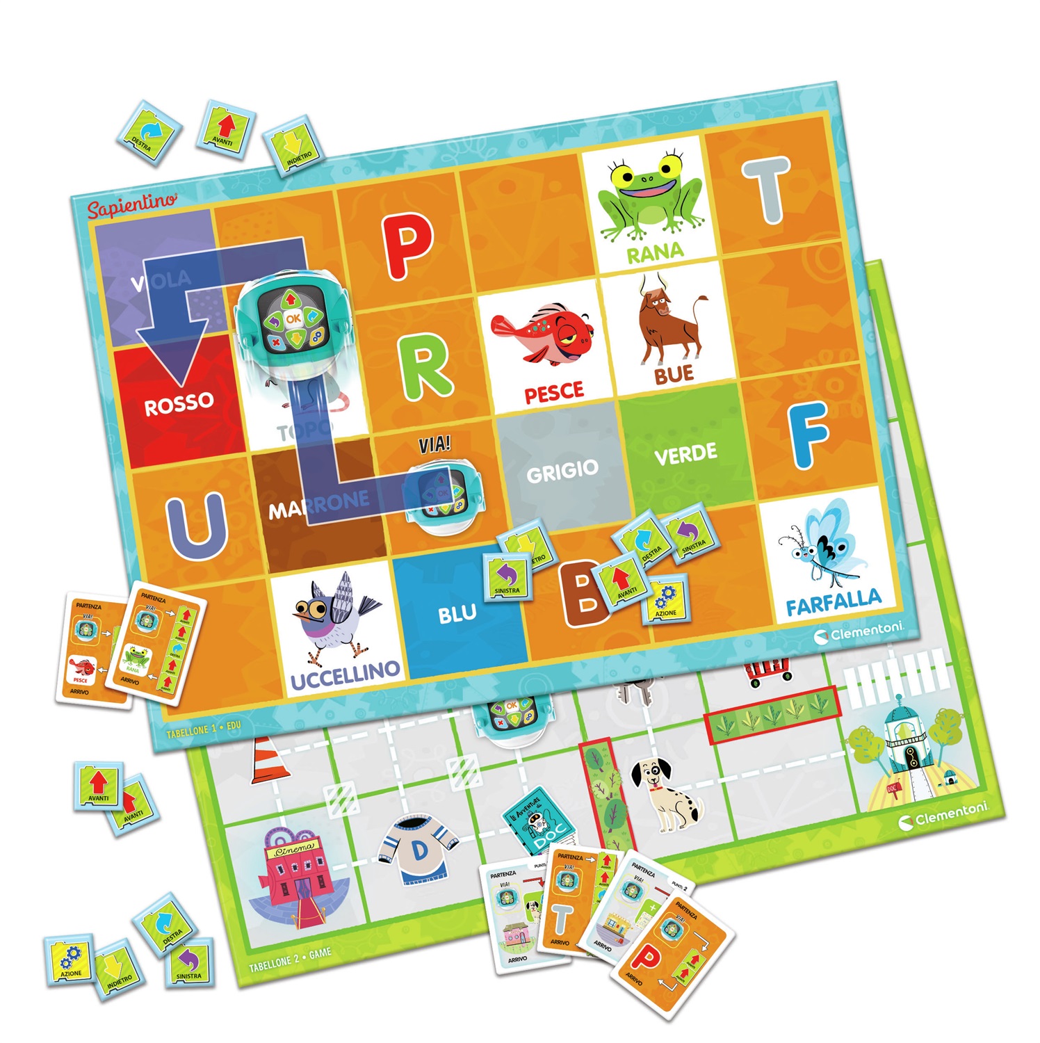 Clementoni Sapientino DOC - Robottino Educativo Interattivo per Bambini 5 Anni - Insegna Lettere, Numeri, Colori e Programmazione