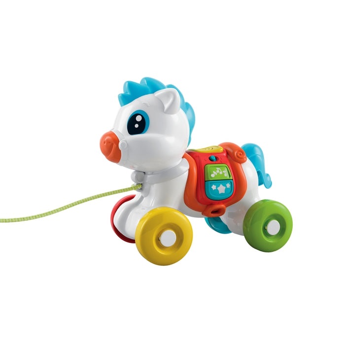 Clementoni Baby Pony Sempre con Me - Gioco Trainabile Interattivo per Bambini 6-36 Mesi, Stimola nei Primi Passi e Insegna Numeri e Lettere