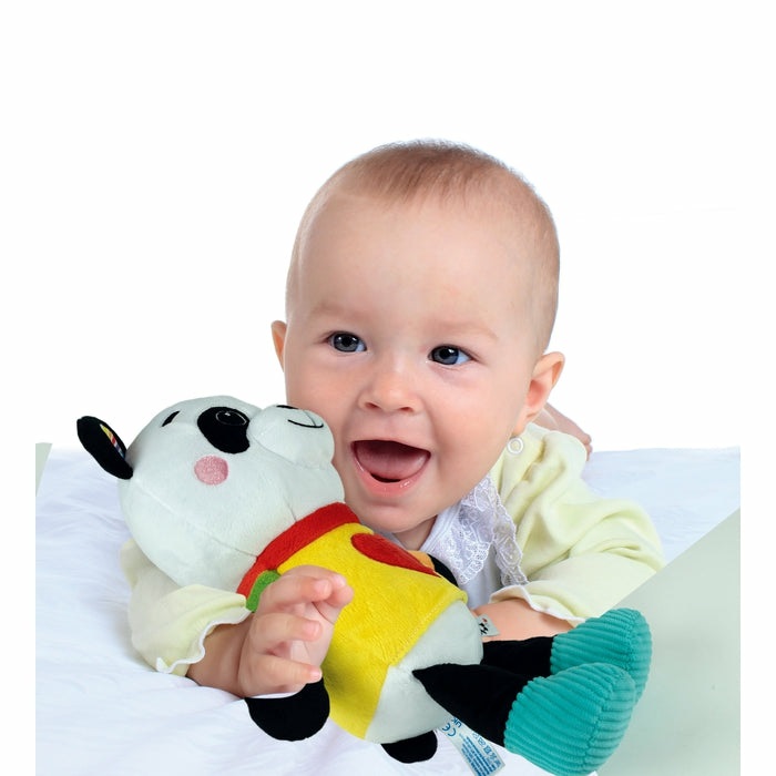 Clementoni Love Me Panda 17793 - Peluche Interattivo con Luci e Suoni per Bambini 0-36 Mesi