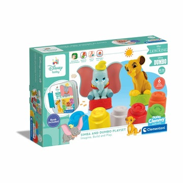 Clementoni 17817 Soft Clemmy Disney Simba & Dumbo Playset - Include 6 Mattoncini Morbidi e Libricino Illustrato