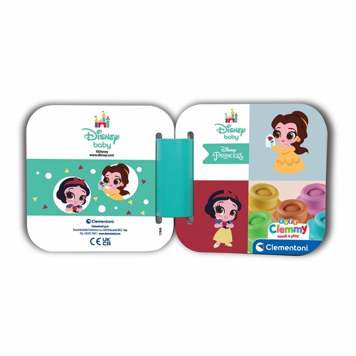 Clementoni 17843 Princess Book Playset - Soft Clemmy con Personaggi Disney e Libricino Illustrato