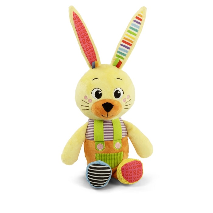 Clementoni Benny The Bunny 17907 - Peluche Neonato Lavabile, Gioco Prima Infanzia con Stimolazione Multisensoriale