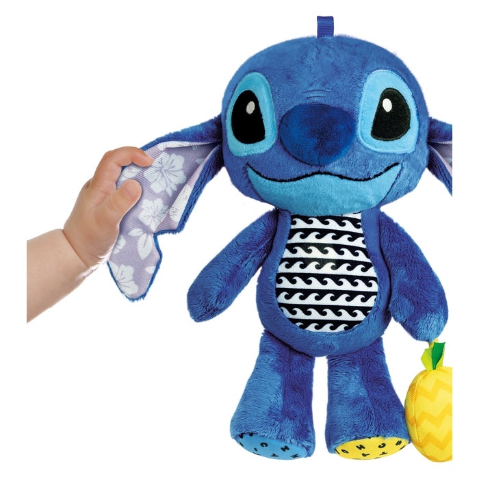 Clementoni Disney Baby Stitch - Peluche Prime Attività per Bambini 0 Anni, Lavabile in Lavatrice, Multicolore, 17918