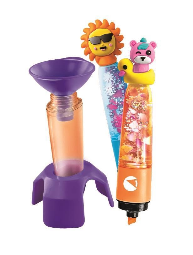 Clementoni 18130 Create Your Highlighters Crazy Summer - Kit Creativo per Bambini con 2 Evidenziatori Personalizzabili e Accessori